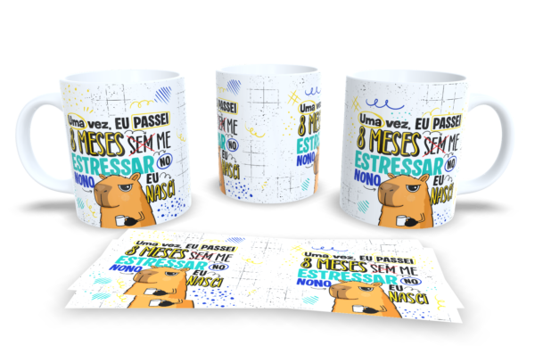 Caneca Branca - Capivara Humorada - Imagem 3