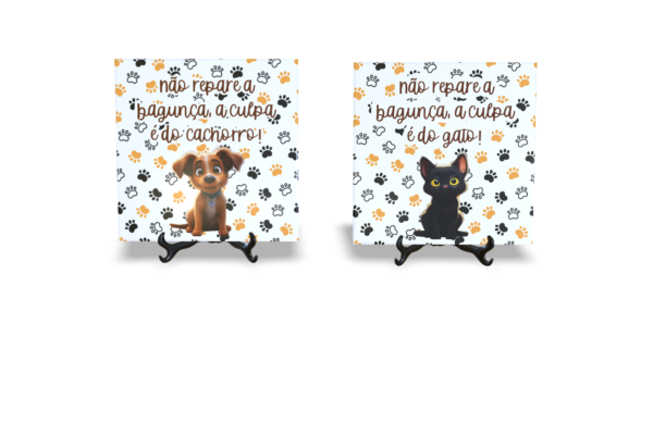 Azulejo Não repara a bagunça a culpa é do